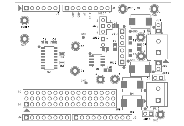 位置电路 - Analog Devices / Maxim Integrated MAX33048E扩展板评估套件